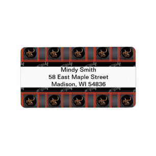 Chinesisches Jahr der Ochse - stark Adressaufkleber