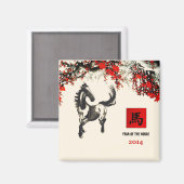 Chinesisches Jahr der Pferdemagnete Magnet (Vorderseite/Rückseite)