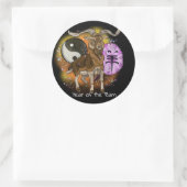 Chinesisches Jahr der Ram Runder Aufkleber (Tasche)
