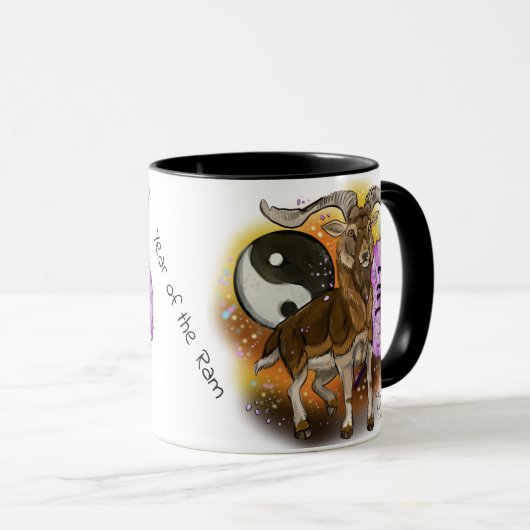 Chinesisches Jahr der Ram Tasse (VorderseiteRechts)