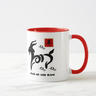 Chinesisches Jahr der RAM-/Ziegen-Geschenk-Tassen Tasse