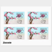 Chinesisches Jahr der Ratte 2020 Rechteckiger Aufkleber (Blatt)