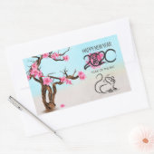 Chinesisches Jahr der Ratte 2020 Rechteckiger Aufkleber (Umschlag)