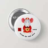 Chinesisches Jahr der Ratte | Geschenk für ein ben Button (Vorne & Hinten)