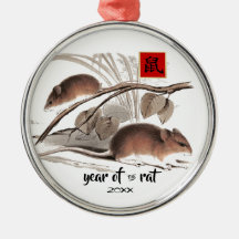 Chinesisches Jahr der Ratten Geschenkschmuck
