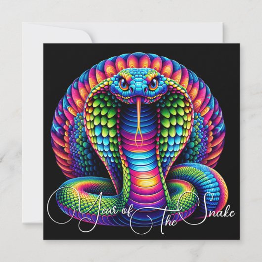 Chinesisches Jahr der Schlange 2025 Karte (Vorderseite)