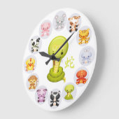 Chinesisches Jahr der Schlange Große Wanduhr (Winkel)