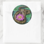 Chinesisches Jahr der Schlange Runder Aufkleber (Tasche)