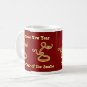 Chinesisches Jahr der Schlangenkaffee-Tasse Kaffeetasse (Vorderseite Links)