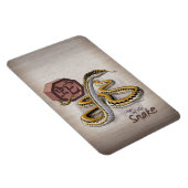 Chinesisches Jahr der Schlangenkunst Magnet (Rechte Seite)