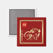Chinesisches Jahr der Schweinegengeschenkmagnete Magnet (Vorderseite/Rückseite)