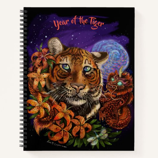 Chinesisches Jahr der Tiger-Skizze Notizblock (Vorderseite)