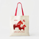 Chinesisches Jahr des benutzerdefinierten Pferdeja Tragetasche (Vorne)