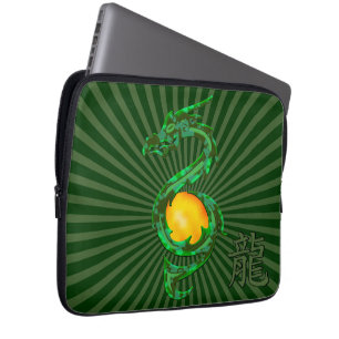 Chinesisches Jahr des Drache-Jade-Grüns Laptopschutzhülle