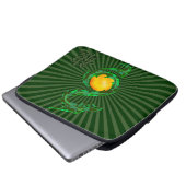 Chinesisches Jahr des Drache-Jade-Grüns Laptopschutzhülle (Vorne Knopf)