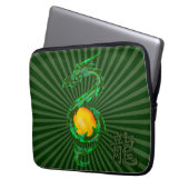 Chinesisches Jahr des Drache-Jade-Grüns Laptopschutzhülle (Vorderseite Links)