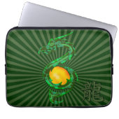 Chinesisches Jahr des Drache-Jade-Grüns Laptopschutzhülle (Vorderseite)