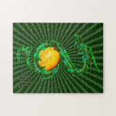 Chinesisches Jahr des Drache-Jade-Grüns Puzzle (Horizontal)