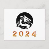 Chinesisches Jahr des Drachen 2024 Postkarte (Vorderseite)