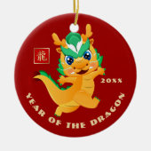 Chinesisches Jahr des Drachen | Geschenk für ein b Keramik Ornament (Vorne)