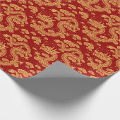 Chinesisches Jahr des Drachen Geschenkpapier (Ecke)
