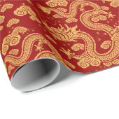 Chinesisches Jahr des Drachen Geschenkpapier (Rolleneckpunkt)