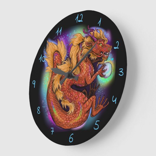 Chinesisches Jahr des Drachen Große Wanduhr (Winkel)