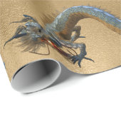 Chinesisches Jahr des Drachen im Gold Geschenkpapier (Rolleneckpunkt)
