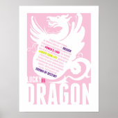 Chinesisches Jahr des Drachen - Mädchenraum oder D Poster (Vorne)