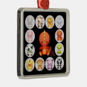 Chinesisches Jahr des Drachen Silbernes Ornament (Rechts)