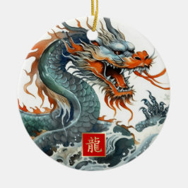 Chinesisches Jahr des Drachengeschenks Keramik Ornament