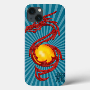 Chinesisches Jahr des Dragon Metalic Red Case-Mate iPhone Hülle