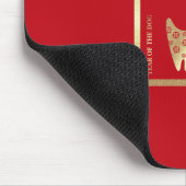 Chinesisches Jahr des Hundes-Geschenks Red Gold Mousepad (Ecke)