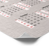 Chinesisches Jahr des Kaninchens 2023 Kalenderpost Poster (Ecke)