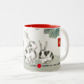 Chinesisches Jahr des Kaninchens | Benutzerdefinie Zweifarbige Tasse (VorderseiteRechts)