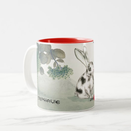 Chinesisches Jahr des Kaninchens | Benutzerdefinie Zweifarbige Tasse (Vorderseite Links)