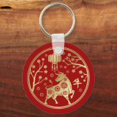 Chinesisches Jahr des Ochs 2021 Schlüsselanhänger (Vorderseite)