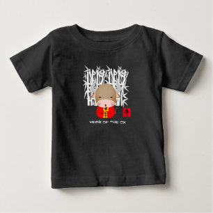 Chinesisches Jahr des Ochs Niedliches Ochsen Baby T-shirt