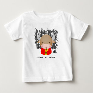 Chinesisches Jahr des Ochs Niedliches Ochsen Baby T-shirt