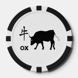 Chinesisches Jahr des Ochs Pokerchips