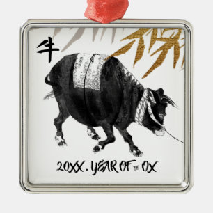 Chinesisches Jahr des Ochs Sondergeschenk Ornament Aus Metall
