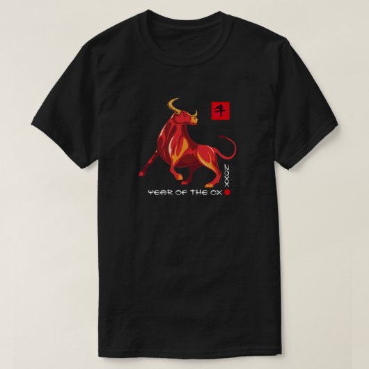 Chinesisches Jahr des Ochs| Zolljahr T-Shirt (Design vorne)