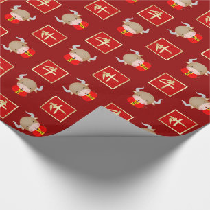 Chinesisches Jahr des Ox Geschenkpapier