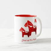 Chinesisches Jahr des Pferdegeschenks Zweifarbige Tasse (VorderseiteRechts)