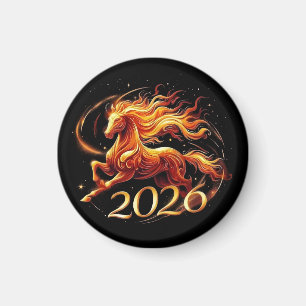 Chinesisches Jahr des Pferdes 2026 Feierlichkeiten Magnet