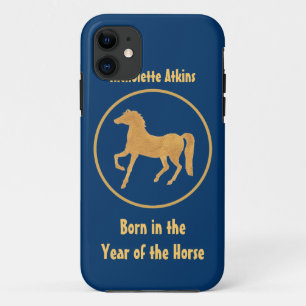 Chinesisches Jahr des Pferdes: Gold-Effekt auf Dee Case-Mate iPhone Hülle