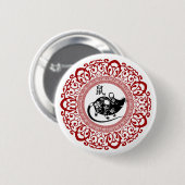 Chinesisches Jahr des Ratten-Jahres-Geschenks Button (Vorne & Hinten)