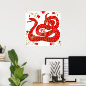 Chinesisches Jahr des Schlangenplakats Poster (Heimbüro)