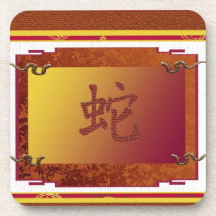 chinesisches Jahr des Schlangenzeichens Untersetzer