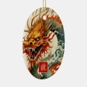 Chinesisches Jahr des Sonderjahrsgeschenks des Dra Keramik Ornament (Rechts)